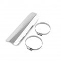 Motorcycle Exhaust Pipe Heat- Muffler Staight Cover For 50mm-70mm Diameter Silver 