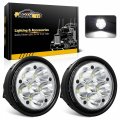 Partsam 2pcs Led Fog Lights Headlights Lamps A06-32497000 Heavy Duty Replacement For Freightliner Columbia 2004-2008 Clear Lens