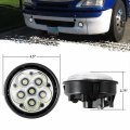 Partsam 2pcs Led Fog Lights Headlights Lamps A06-32497000 Heavy Duty Replacement For Freightliner Columbia 2004-2008 Clear Lens