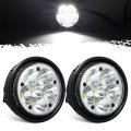 Partsam 2pcs Led Fog Lights Headlights Lamps A06-32497000 Heavy Duty Replacement For Freightliner Columbia 2004-2008 Clear Lens
