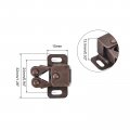Uxcell Retro Cabinet Door Double Roller Catch Ball Latch With Prong Hardware 32mm Bronze Tone 5pcs