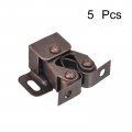 Uxcell Retro Cabinet Door Double Roller Catch Ball Latch With Prong Hardware 32mm Bronze Tone 5pcs