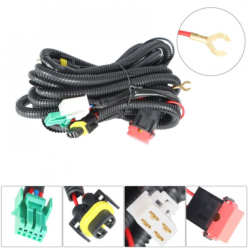 Fog Light Assembly Kit With H11 Bulbs Switch And Wiring For Yaris Base Sedan 4 Door 2007 2011 2 Pack Left Right Side