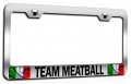 Team Meatball Italian Italy Chrome Metal License Plate Frame Tag Holder C96 