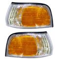 1992-1993 Honda Accord Corner Park Light Turn Signal Marker Lamp Pair Set Right Passenger And Left Driver Side 92 93 