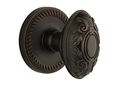 Grandeur Newport Rosette With Grande Victorian Knob Single Dummy Timeless Bronze 
