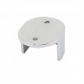 Uxcell Wardrobe Closet 25mm Dia Round Rod Metal Flange Holder Bracket Silver Tone 4pcs