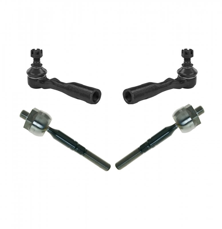 Partsw 4 Pc Front Outer Inner Tie Rod Ends Steering For 2wd 4x4 Models