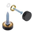 20pcs Screw Covers Caps Brass Flat Mirror Screws Decorative Cover Nail Fasteners For Sign Advertising Hardware Construction 