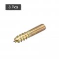 Uxcell M6x30mm Hanger Bolts 8pcs Double Ended Thread Dowel Screws For Wood Furniture