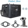 Autoparts Silencer Assembly Kit 18310-ze2-w61 Replacement For Honda Gx340 Gx390 Gx370 13hp Engine Mufflers