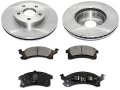 Front Semi-metallic Brake Pads And Rotor Kit For 1992-2005 Chevy Cavalier 