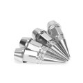 45mm Anodized Aluminum Valve Stem Caps Spiked Head Design Car Accessories Universal Fit For Most Vehicles Silver Pack Of 4