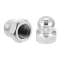 M5x0 8 Acorn Cap Nuts 50pcs 316 Stainless Steel Dome Head Nut Hardware For Bolt Cover Silvery 