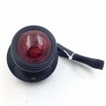 Xkh- Motorcycle Chrome Horizontal Vertical Zigzag Side Mount License Plate Bracket 7x4 Black Round Led Tail Brake Light