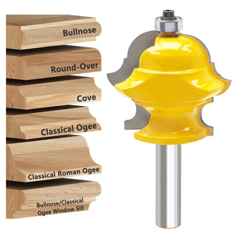 Multi Profile Molding Router Bit 1 2 In Shank Carbide Form Milling Cutter For Woodworking Bullnose Round Over Cove And Ogee All