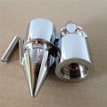 Hongk- Ultimate Chrome Spike Bar Ends Compatible With Kawasaki Ninja 250 500 600 Zx7 Zx9 Zx10 Z1000 B01c0syzly