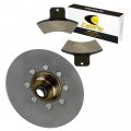 Caltric Rear Brake Disc With Pads For Polaris Worker 500 2001