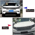 Yiwang Abs Car Hood Vent Slat Air Wing Trim Stickers For Range Rover Velar 2017 Accessories 2pcs Silver