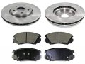 Front Semi Metallic Disc Brake Pad And Rotor Kit Compatible With 2010-2017 Chevy Equinox 