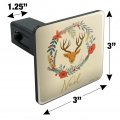 Christmas Noel Deer In Wreath Tow Trailer Hitch Cover Plug Insert