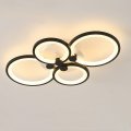 4-heads Ceiling Light 110v 50hz 2835 Ring Led Acrylic Chandeliering Pendant Light Fixture 