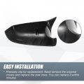 X Autohaux Pair Car Rear View Driver Passenger Side Mirror Cover Cap Replacement Black Carbon Fiber Pattern For Bmw 525i 528i