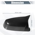 X Autohaux Pair Car Rear View Driver Passenger Side Mirror Cover Cap Replacement Black Carbon Fiber Pattern For Bmw 525i 528i