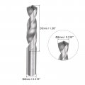 Uxcell Solid Carbide Drill Bits 8mm C2 K20 Tungsten Jobber Straight Shank Drilling Tool For Stainless Steel Aluminum Iron Metal