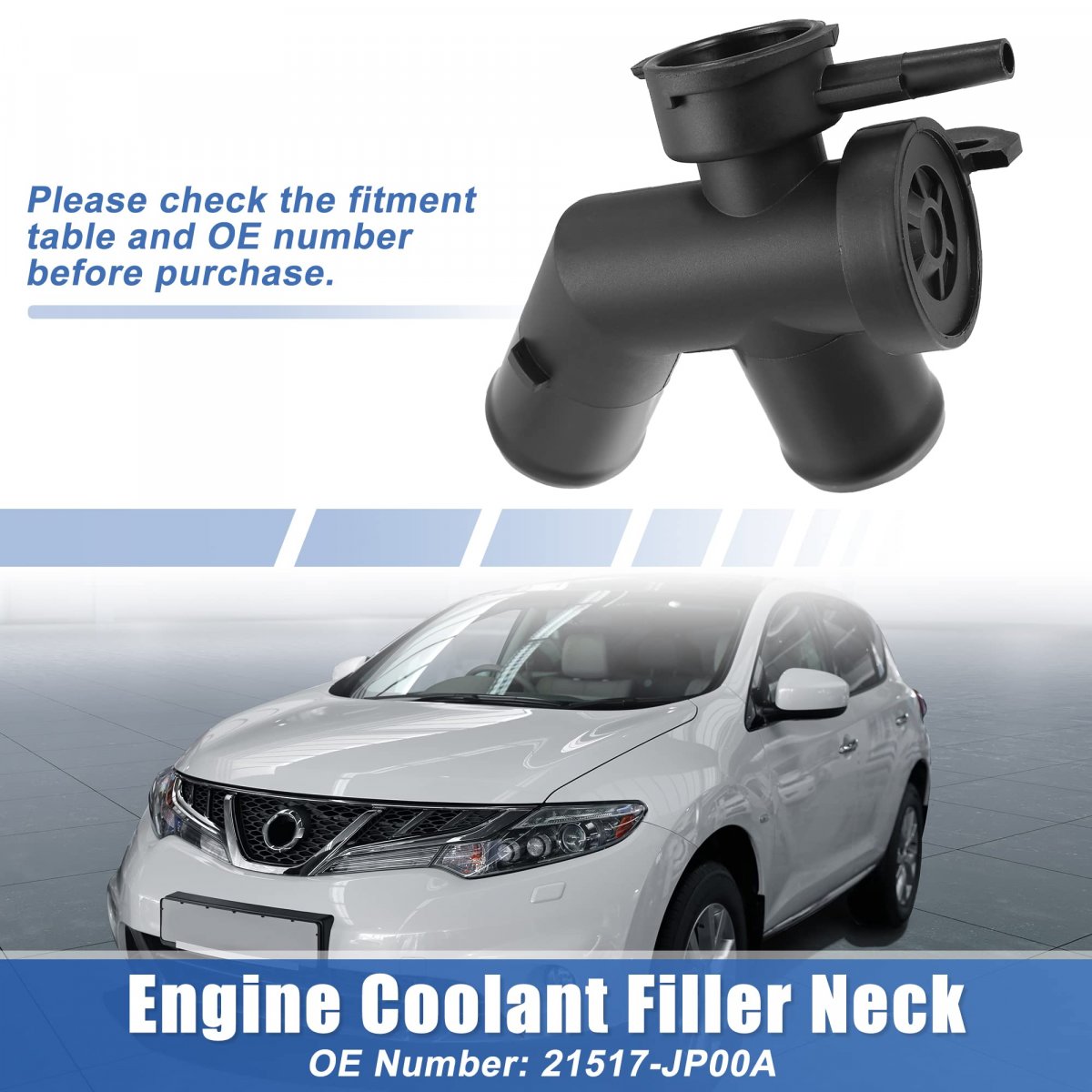 Engine Upper Coolant Filler Neck 21517-jp00a Sub Radiator Pipe For Nissan Murano 2009 2014 And Quest 2011 2017