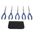 Long Reach Plier Set 11inch Handle Steel Ergonomic Grip 25 45 90 Degree Bent Circle Nose Pliers With Diagonal Cutter For Narrow 
