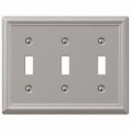 Westek 149tttbn Chelsea Wall Plate Brushed Nickel Steel 3 Toggle Quantity 