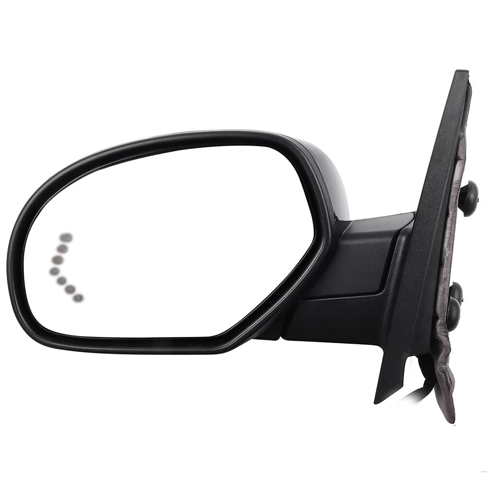 Left Side Door Mirror For 2007-2013 Chevy Gmc Avalanche Silverado 1500 Suburban 2500 Turn Signal Heated Manual Fold Memory