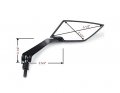 Smt-black Diamond Blade Style Rearview Mirrors 8mm 10mm Compatible With All Standard Naked Street Bike Metric Screws 7 8