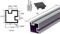 Crl Satin Anodized 18 Corner Aluminum Counter Post 