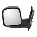 Door Mirror For Gmc Savana 1500 2500 3500 2003 To 2007 Black Plastic Housing Manual Adjustment Rectangular Glass Replacement 
