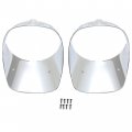 Hecasa Pair Headlight Bezel Compatible With 1978-1981 Chevy Chevrolet Camaro Z28 Headlamp Trim Driver Passenger Side Chrome