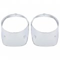 Hecasa Pair Headlight Bezel For 1978-1981 Chevy Chevrolet Camaro Z28 Headlamp Trim Driver Passenger Side Chrome Silver Abs