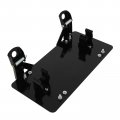 Ocpty Heavy Duty License Plate Bracket 8 3 4 Inch Flip-up Winch Roller Fairlead Mount Holder Black Stainless Steel