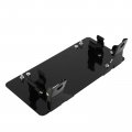 Ocpty Heavy Duty License Plate Bracket 8 3 4 Inch Flip-up Winch Roller Fairlead Mount Holder Black Stainless Steel