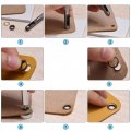 Uxcell Grommet Tool Kit 100 Sets 3 16 Copper Eyelets With 3pcs Setting Tools 5mm Inside Dia Silver Tone