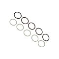 Carburetor Inlet Gasket Assortment Nylon And Paper 0 791 875side Diameter 94 In 1 044 In Outside 10 Piece Set 
