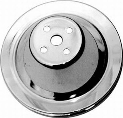 Racing Power Company R9600 Chrome Swp Upper Single Groove Water Pump Pulley For Small Block Chevy