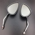 Hongk- Chromed Aluminum Teardrop Mirrors Compatible With Low Glide Touring Road King Cvo Flhrse4 B01c0st5qy