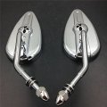 Hongk- Chromed Aluminum Teardrop Mirrors Compatible With Low Glide Touring Road King Cvo Flhrse4 B01c0st5qy