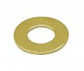 Small Parts Brass Flat Washer Plain Finish No 3 Screw Size 0 1 Id 4 Od 02 Thick Pack Of 100 