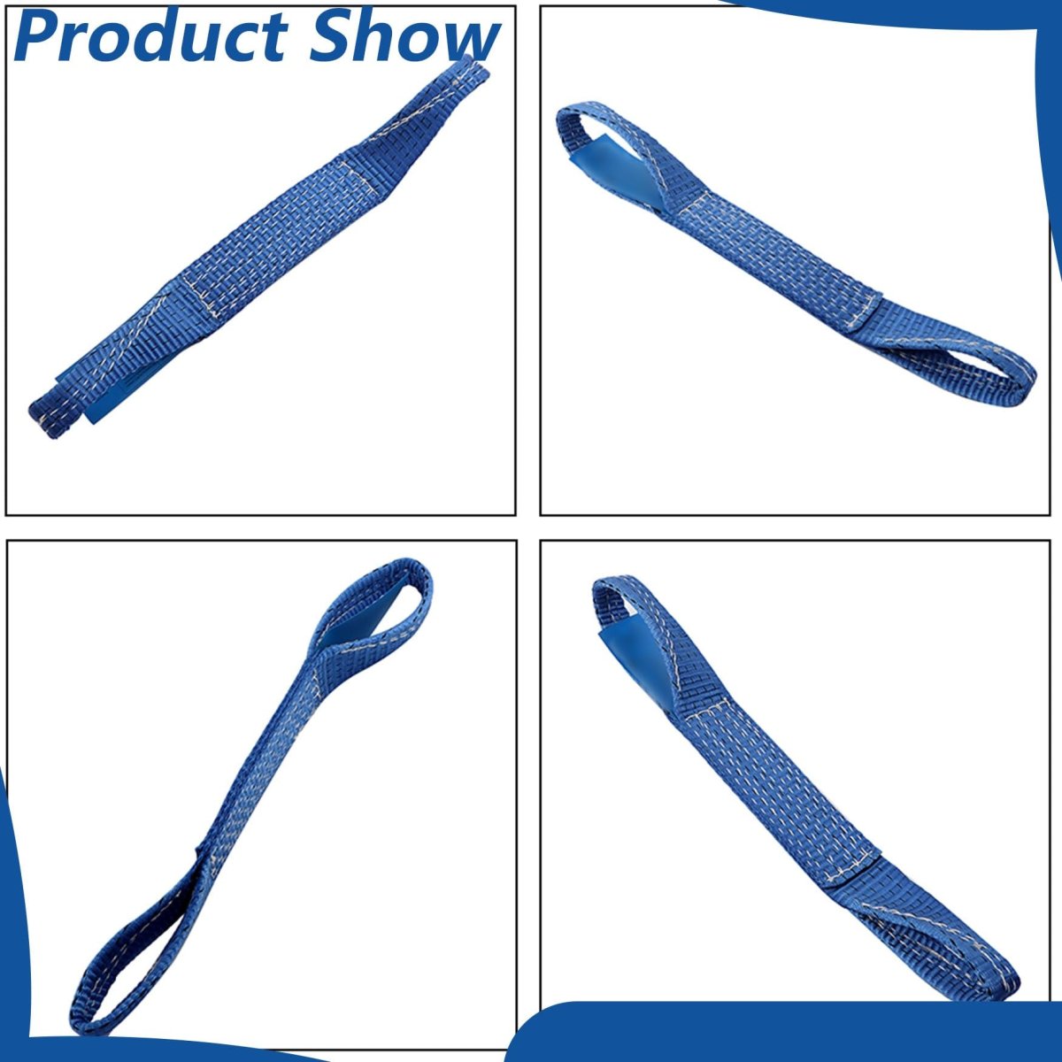 Blue Car Tie Down Axle Straps Kit 4 Piece Loop Wheel Fastening Traction For Trailer Trucks And Utv 2 In Wide Reinforced