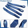 Blue Car Tie Down Axle Straps Kit 4 Piece Loop Wheel Fastening Traction For Trailer Trucks And Utv 2 In Wide Reinforced