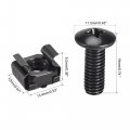 Uxcell M6 X 19mm Cage Nuts And Screws Carbon Steel For Rack Mount Server Shelve Cabinet Set Of 10