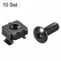 Uxcell M6 X 19mm Cage Nuts And Screws Carbon Steel For Rack Mount Server Shelve Cabinet Set Of 10